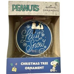 Hallmark Peanuts Christmas Ornament – Snoopy & Woodstock “Let It Snow”